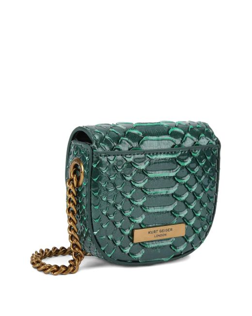 Kurt Geiger Green Mini Chelsea Eagle-embellioshment Cross Body Bag