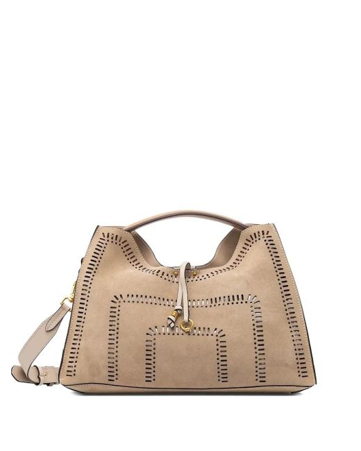Gianni Chiarini Natural Aurora Wildleder-Tote Bag mit Cut-Out