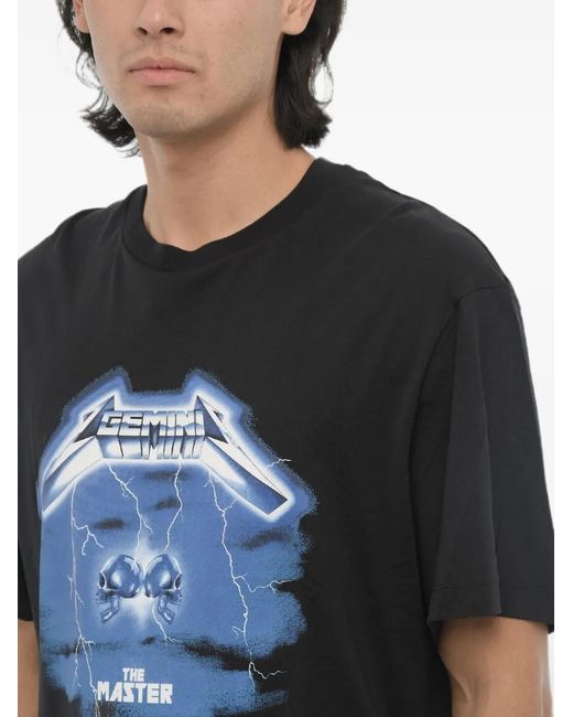 Neil Barrett Black Graphic-Print T-Shirt for men
