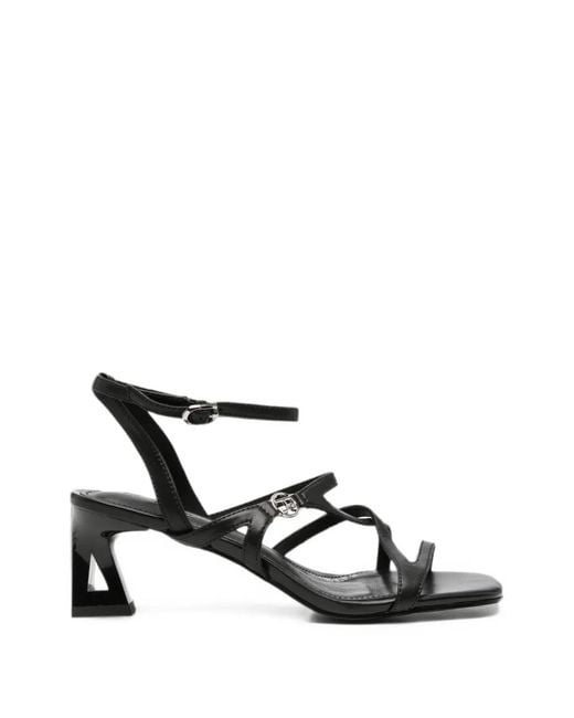 SERGIO MORETTI FIRENZE White Strappy Cutout-Heel Sandals