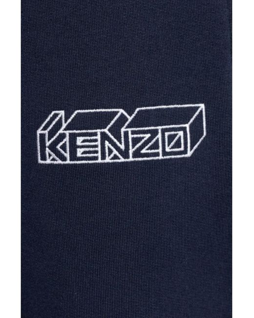 KENZO Blue Kube Trousers for men