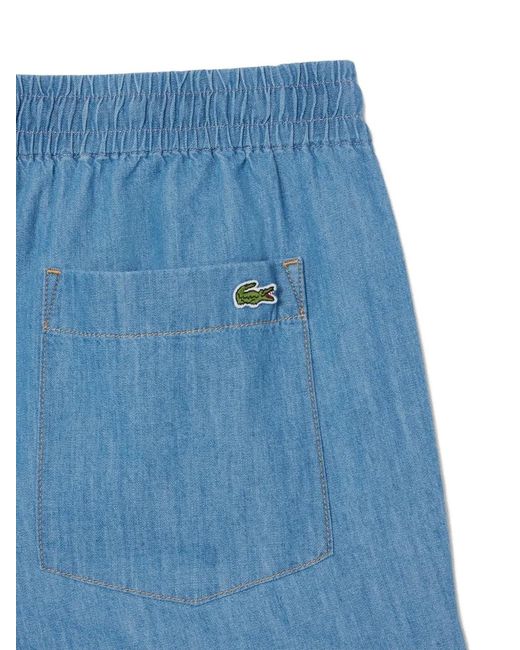 Lacoste Blue Drawstring Elasticated-Waistband Shorts for men