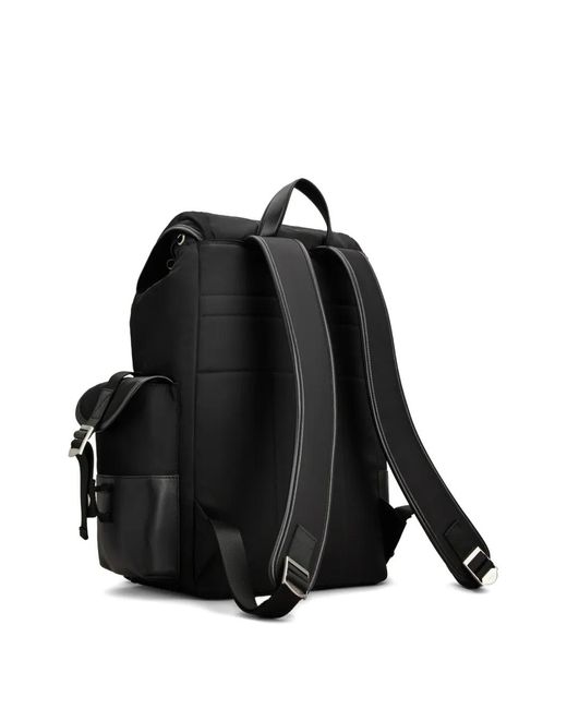 Tod's Black Buckle-Strap Backpack for men