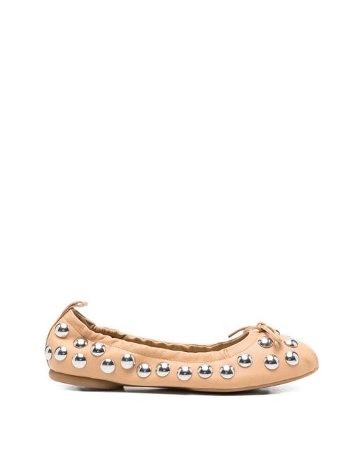 Hogan Natural Studded Ballet Flats