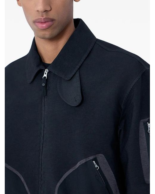 Massimo Osti Studio Blue Zip-Up Bomber Jacket for men