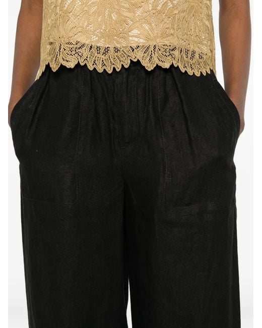 Vince Black Pantalon À Design Plissé