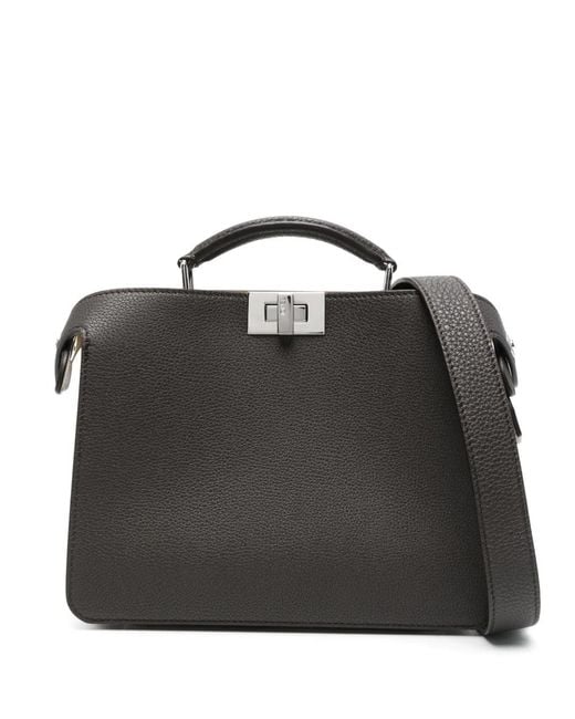 Fendi Black Small Peekaboo Tote Bag for men
