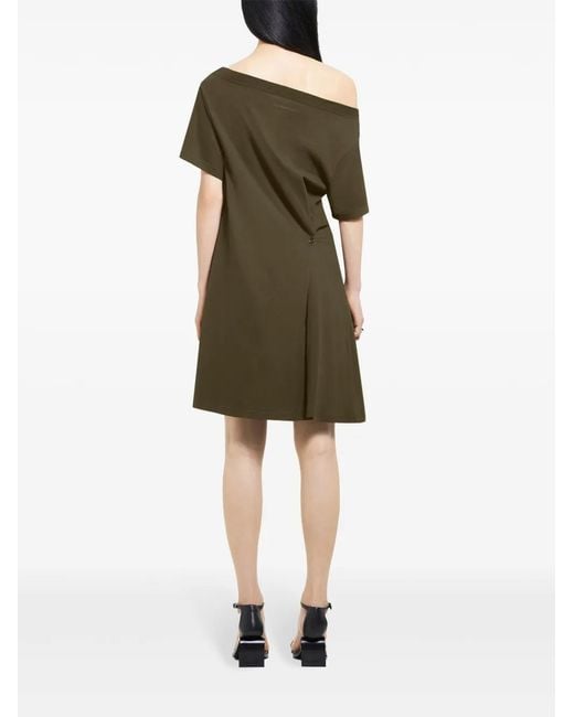 Courreges Green Boat Neck Mini Dress