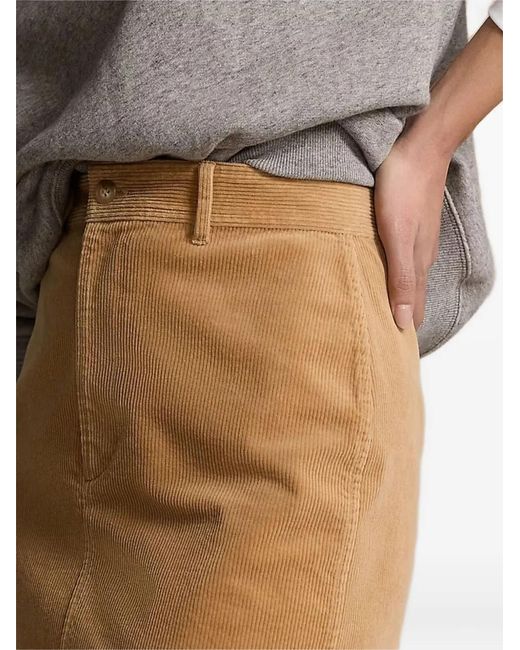 Polo Ralph Lauren Natural Corduroy Pencil Skirt