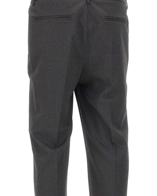 Devore Gray Pleated Trousers for men