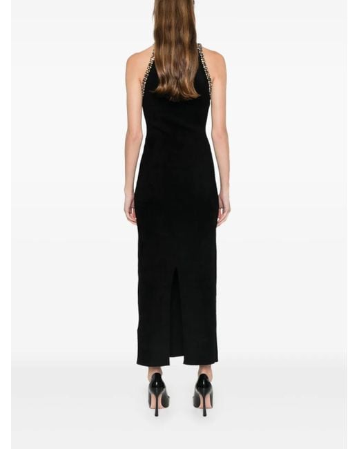 Sandro Beaded Sleeveless Woven Maxi Dress in Black | Lyst Australia