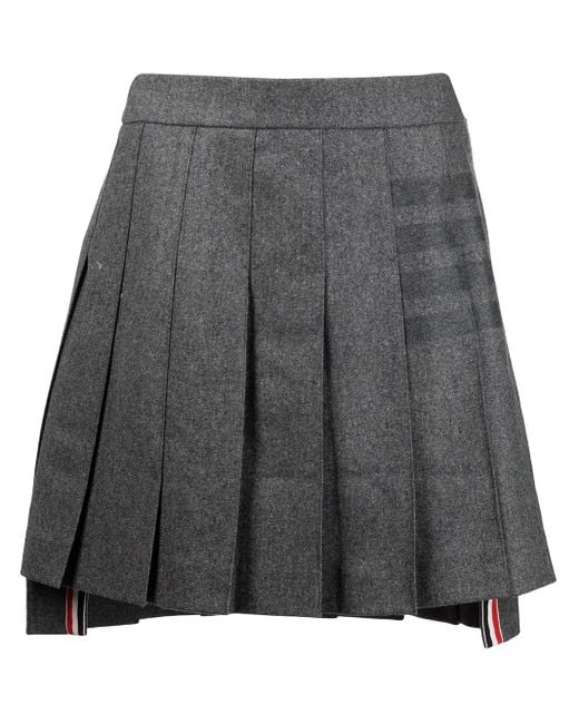 Thom Browne Gestreepte Plooirok in het Gray