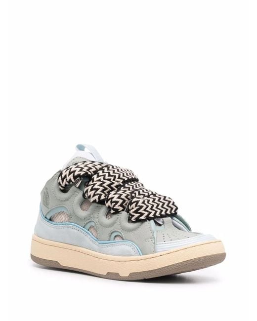 Lanvin Blue Men Curb Sneakers for men