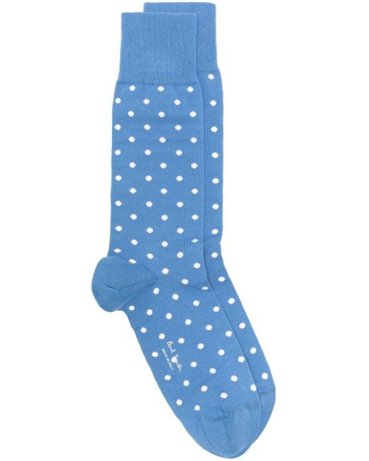 Paul Smith Blue Polka Dot-print Socks for men