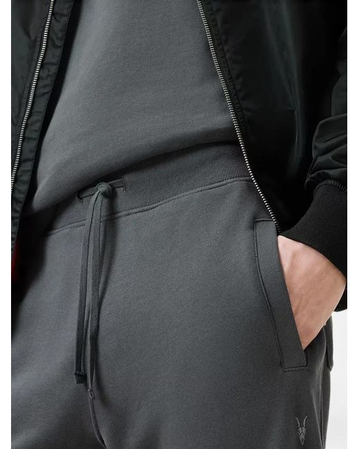 AllSaints Black Drawstring-Waist Slim Fit Track Pants for men