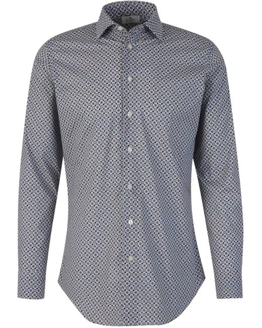 Chemise Imprimée À Détail Noué Etro pour homme en coloris Blue