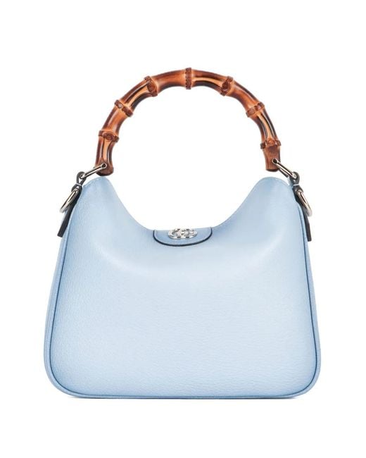 Gucci Blue Diana Calfskin Tote Bag