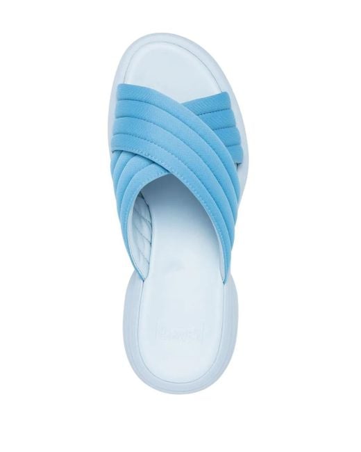 Camper Blue Spiro Padded Sandals