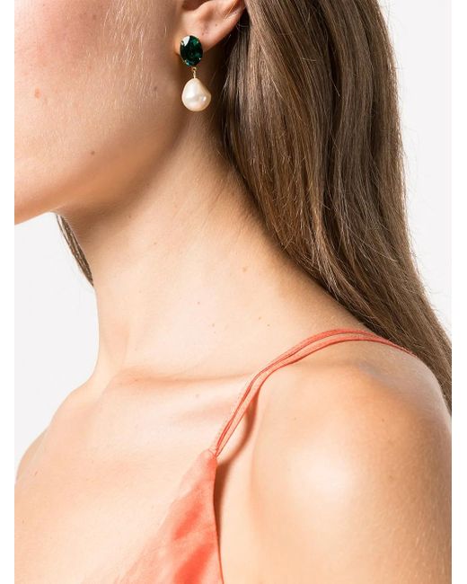 Jennifer Behr Green Tunis Pearl Earring