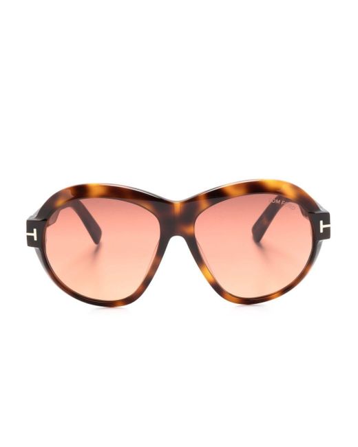 Tom Ford Pink Inger Oversize-frame Sunglasses