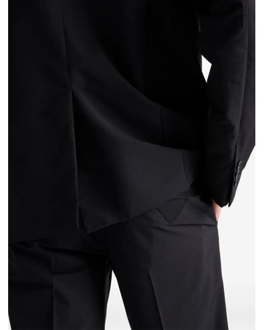 Prada Blue Triangle-Logo Trousers for men