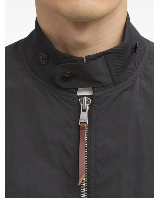 Barbour Black Fenton Leisure Zip-Pocket Jacket for men