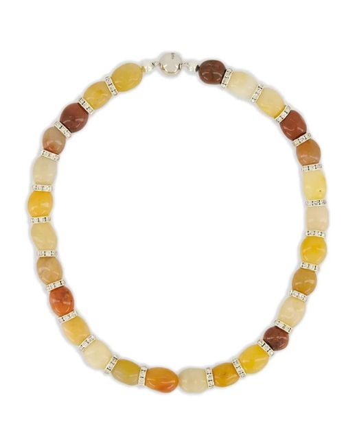 Collier À Perles En Aventurine Naturelle Julietta en coloris Metallic