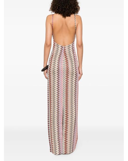 Missoni Red Open-Back Maxi Dress