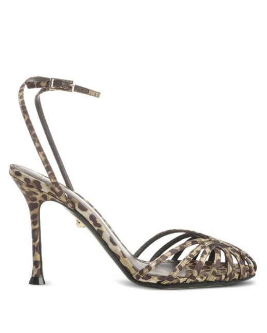 ALEVI Metallic 95Mm Ally Leopard-Print Sandals