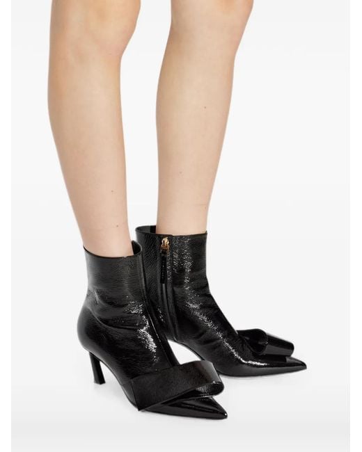 Givenchy Black Bow-Detail Ankle Boots