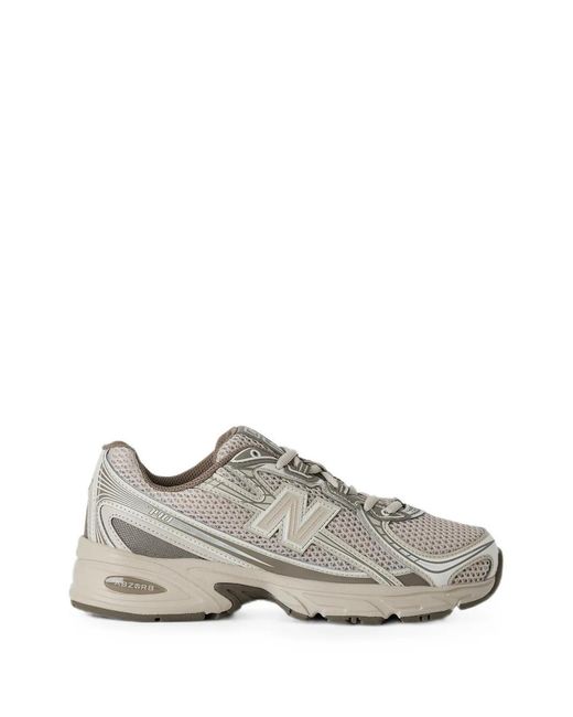 New Balance Gray 740 Mesh-Panel Sneakers