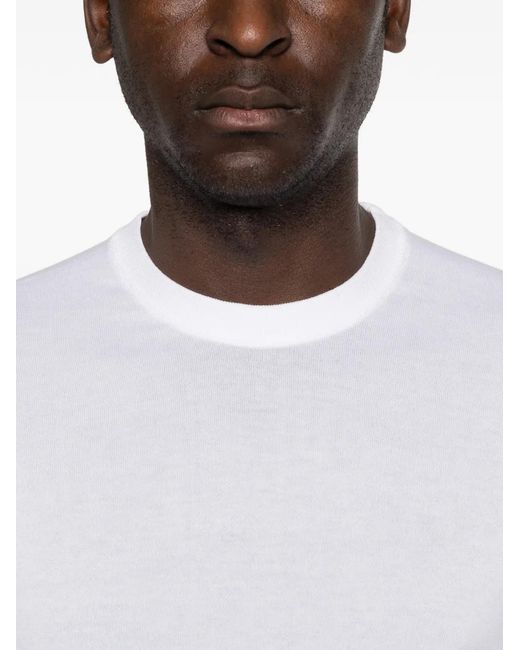 Fedeli White Short-Sleeve T-Shirt for men