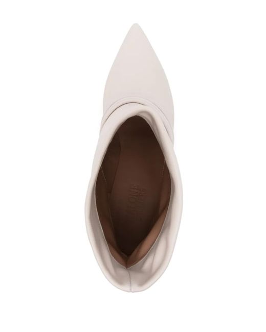 Malone Souliers White Lionne 45Mm Leather Ankle Boots