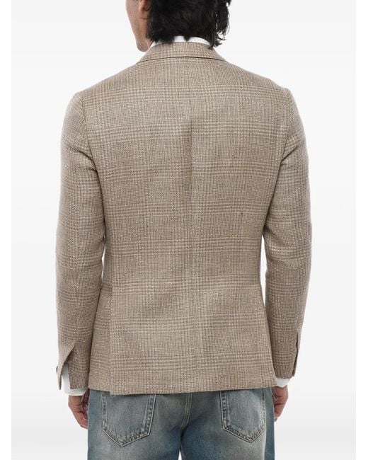 Corneliani Natural Gate Check Blazer for men
