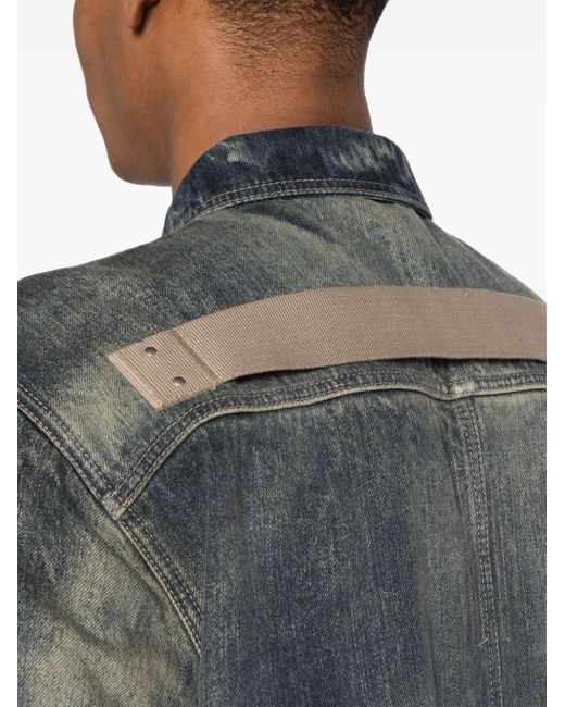 Rick Owens Jumbo Jeans-Hemdjacke in Gray für Herren