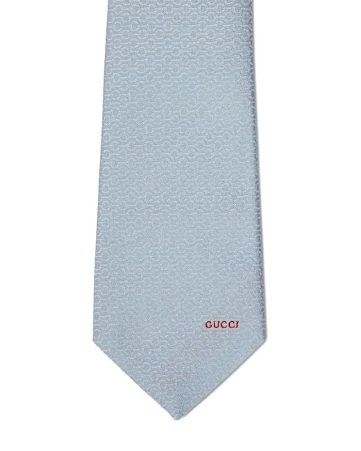 Gucci Blue Patterned Tie for men
