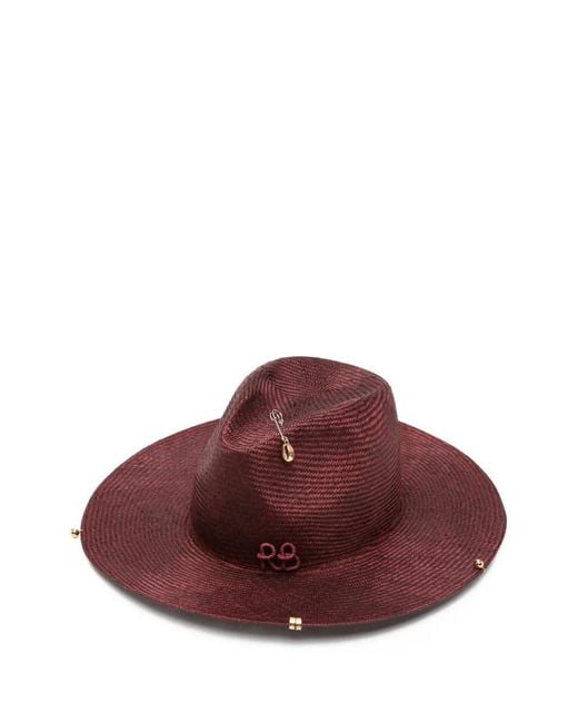 Ruslan Baginskiy Red Logo-Plaque Chain-Strap Hat