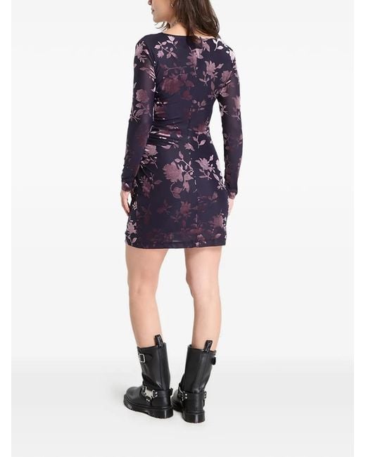 Desigual Purple Floral-Print Dress