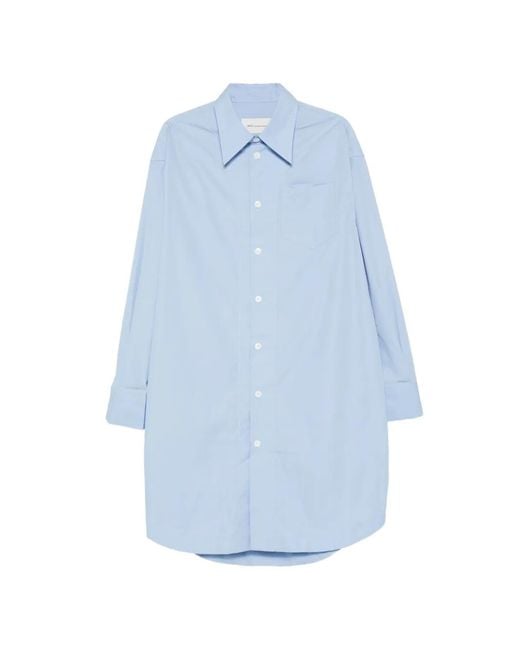 AMI Blue Ami De Coeur Logo-Embossed Shirt