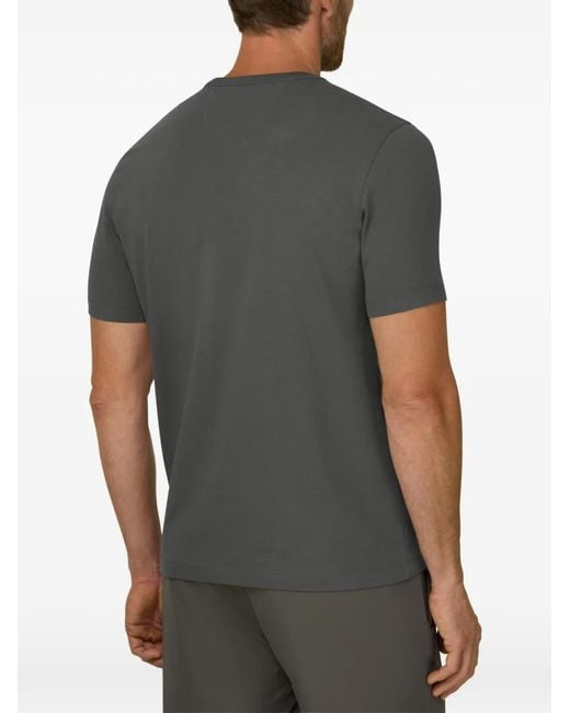 Boggi Gray T-Shirt En Jersey De Coton Mélangé En Diagonale B Tech for men