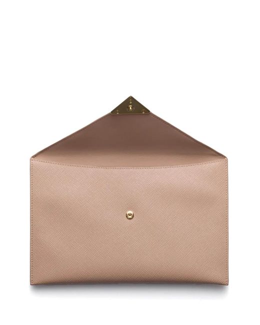Prada Natural Envelope Snap-Closure Clutch