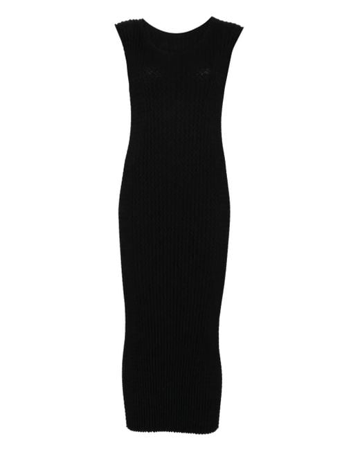 Issey Miyake ノースリーブ ドレス Black