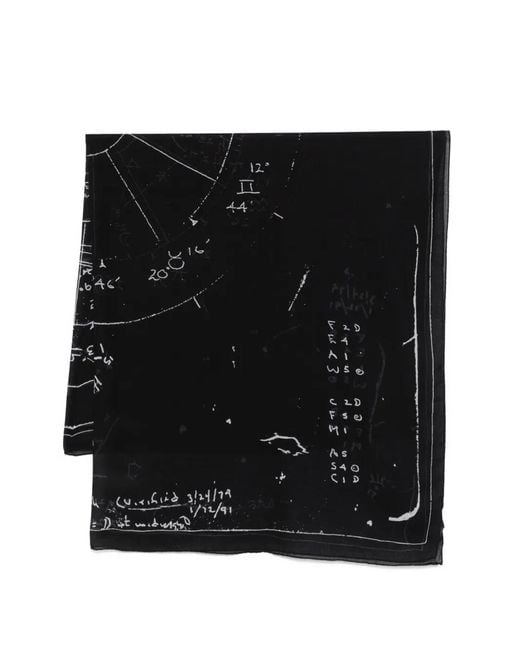 Rick Owens Black Pino Astro Scarf for men