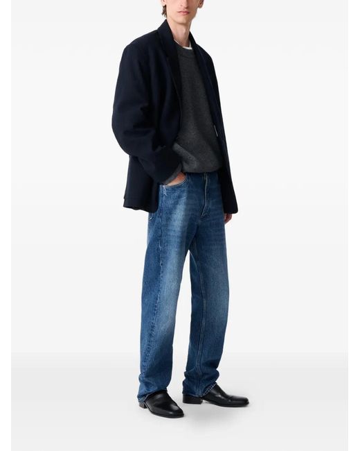 Studio Nicholson Blue Blazer Conde À Poche Plaquée for men