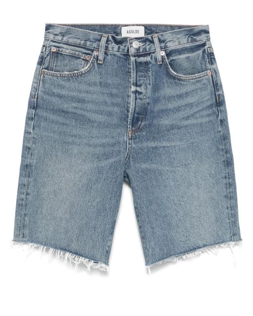 Agolde Blue 90's Denim Shorts