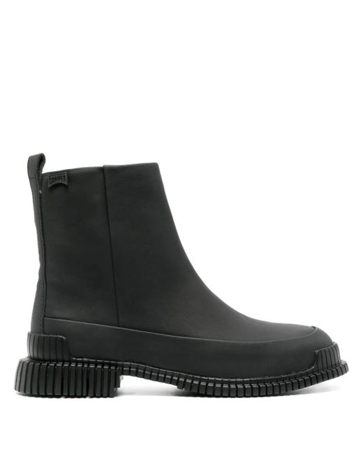 Camper Black Pix Ankle Leather Boots
