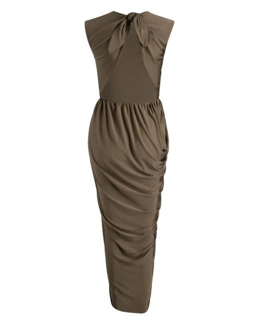 Patou Green Open-Back Midi Dress