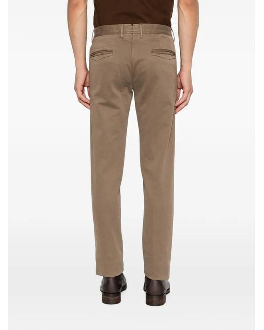 Incotex Gray Straight-Leg Chino Trousers for men