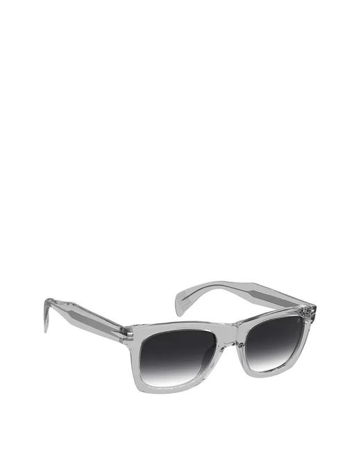 David Beckham Gray Rectangle-Frame Sunglasses for men