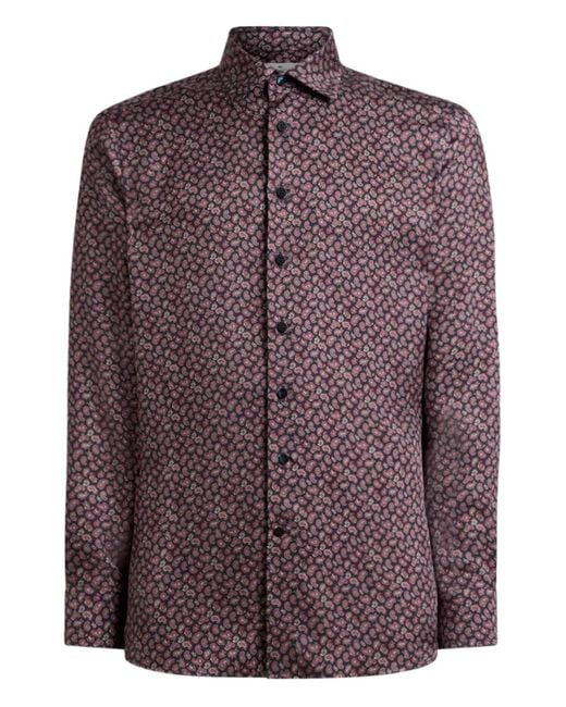 Etro Purple Paisley Shirt for men